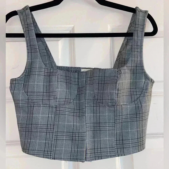 Full Tilt Women’s Medium Plaid Corset Top - Picture 1 of 5